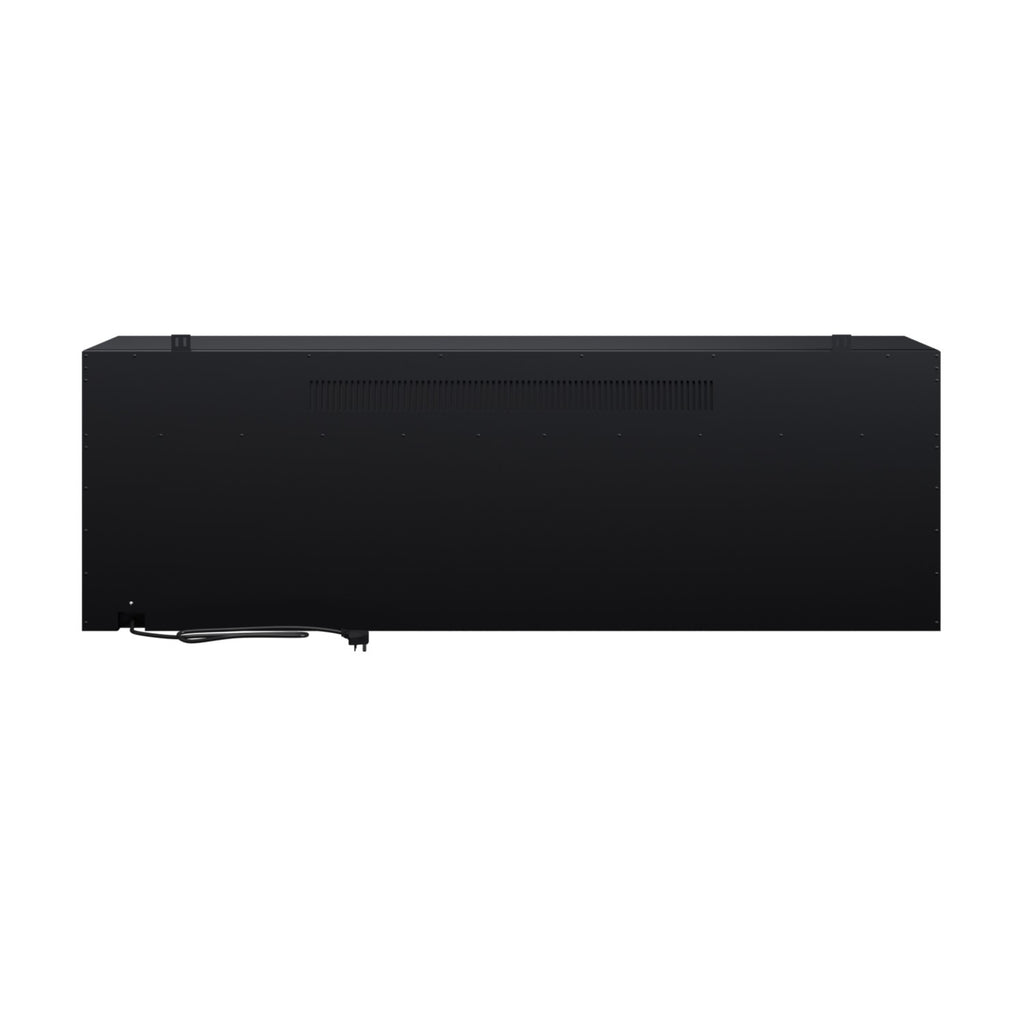 Black 3-Sided Inset Electric Media Wall Smart Fire Place - 60 Inch - AmberGlo