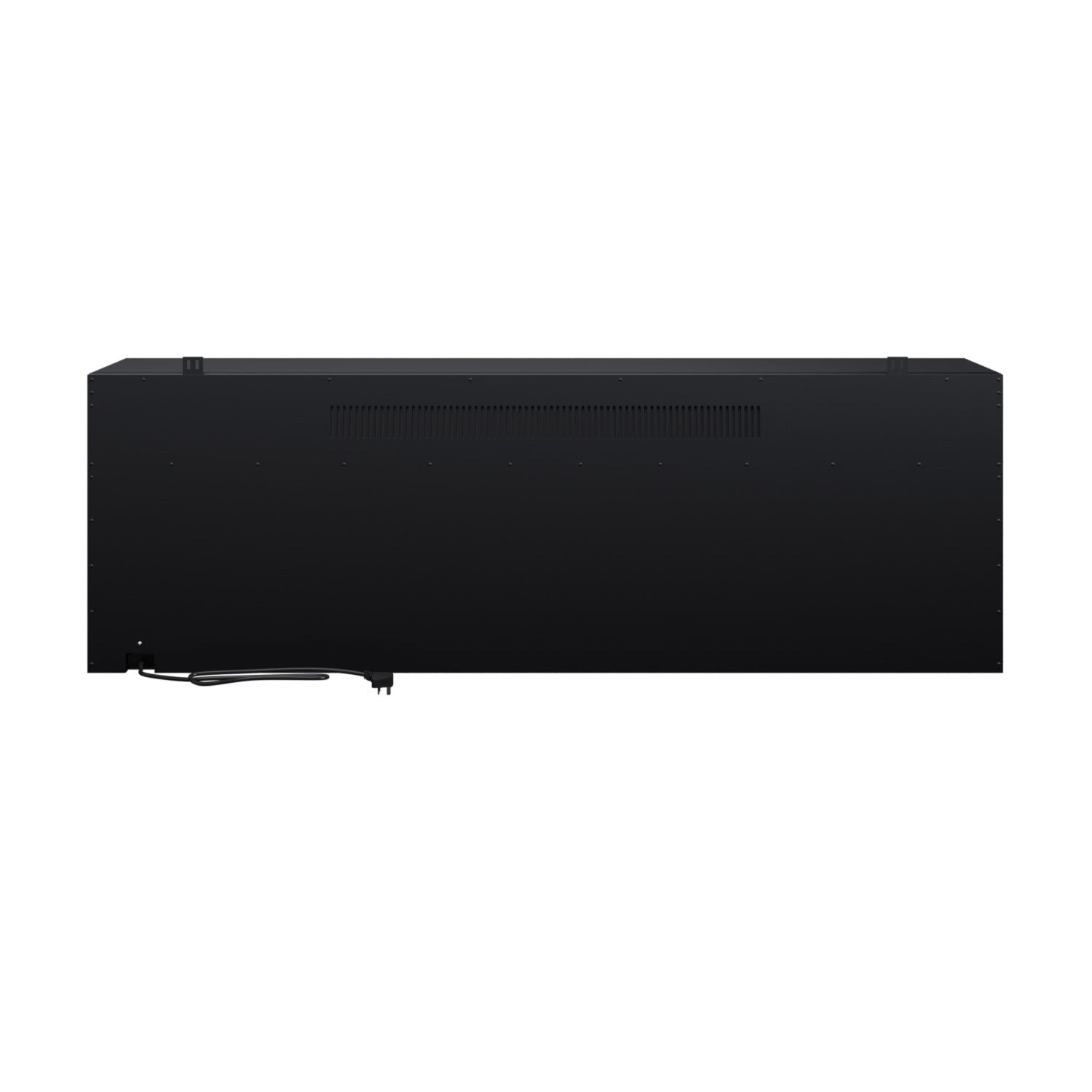 Black 3-Sided Inset Electric Media Wall Smart Fire Place - 60 Inch - AmberGlo