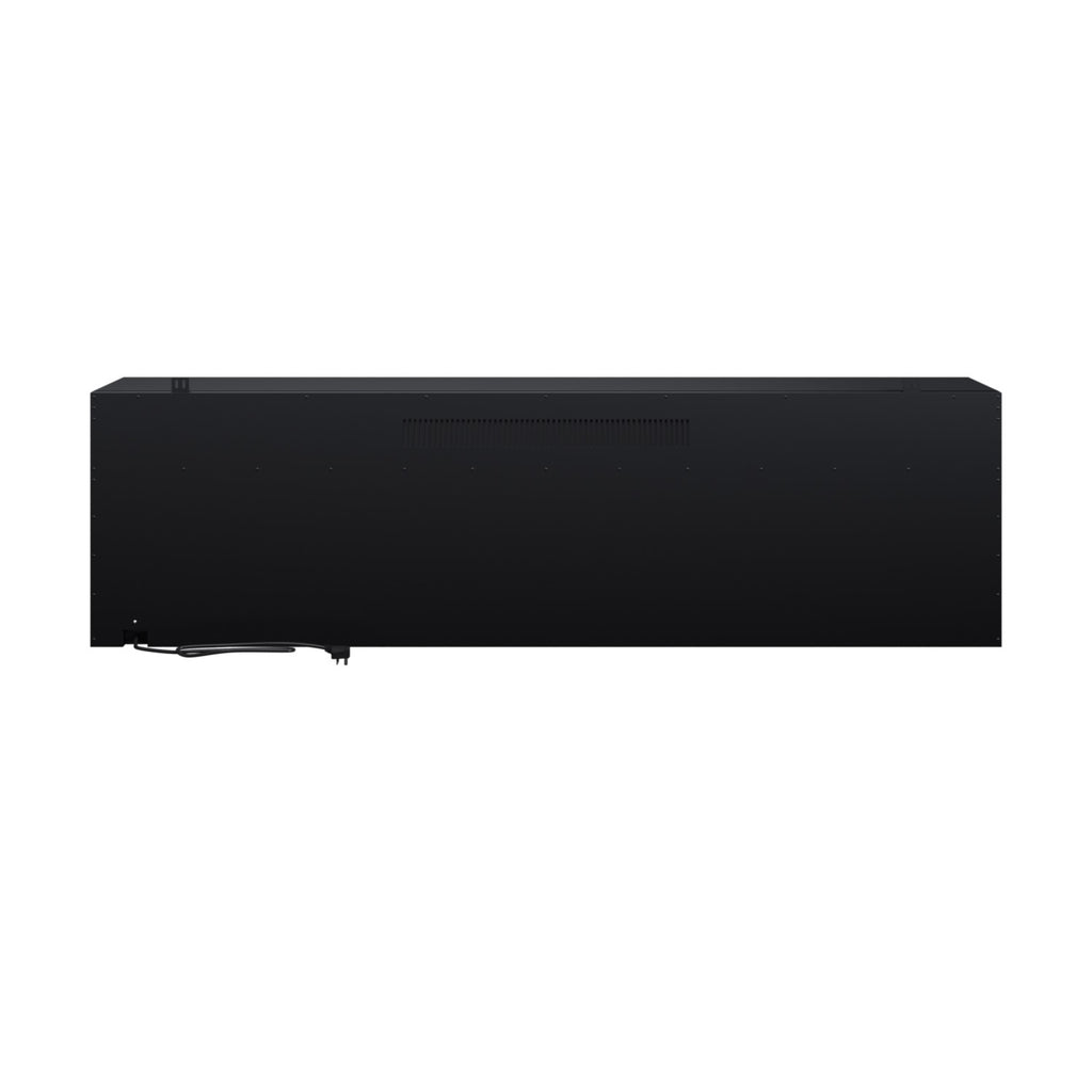 Black 3-Sided Inset Electric Media Wall Smart Fire Place - 70 Inch - AmberGlo
