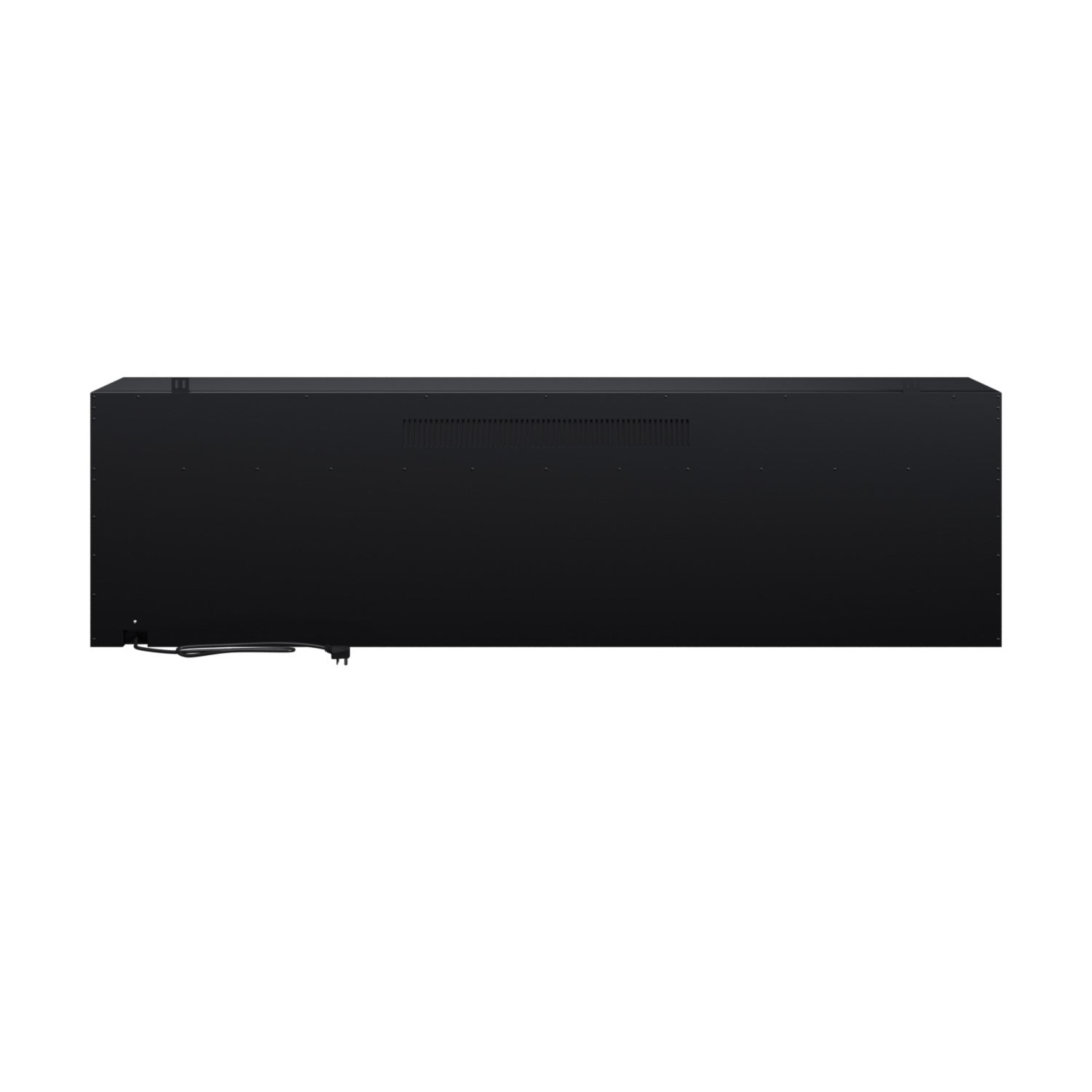 Black 3-Sided Inset Electric Media Wall Smart Fire Place - 70 Inch - AmberGlo