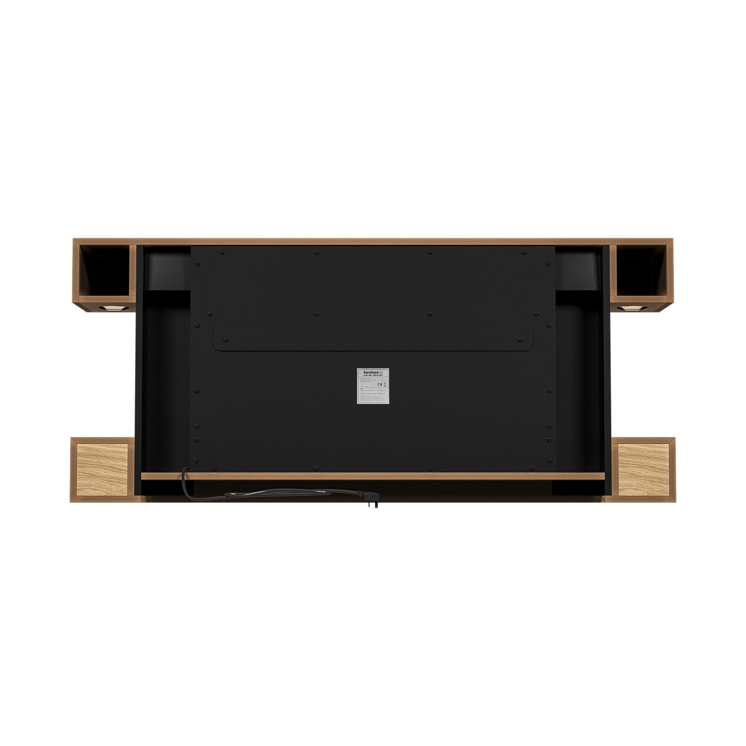 Oak Wall-Mounted Electric Smart Fire Place with Surround - 52 Inch - AmberGlo