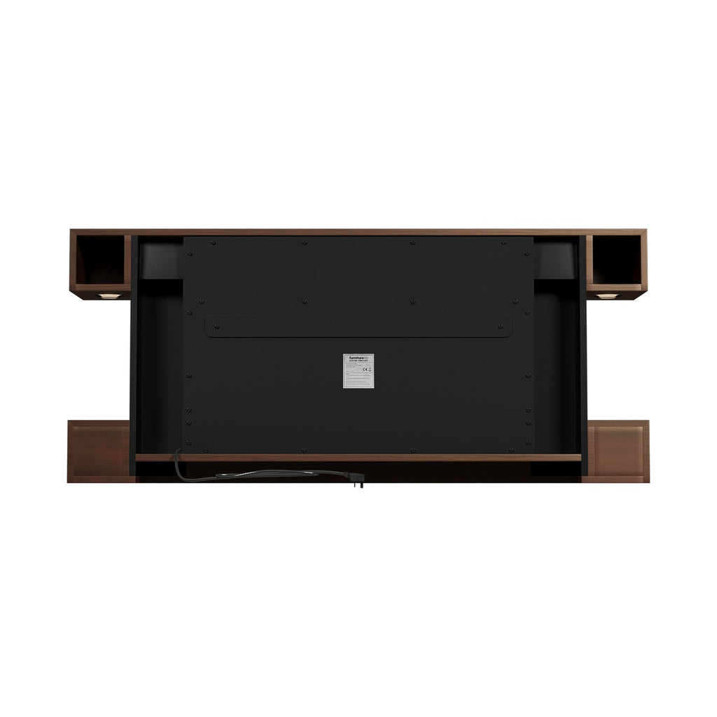 Walnut 52inch WiFi Enabled Wall Mounted Electric Fireplace - AmberGlo