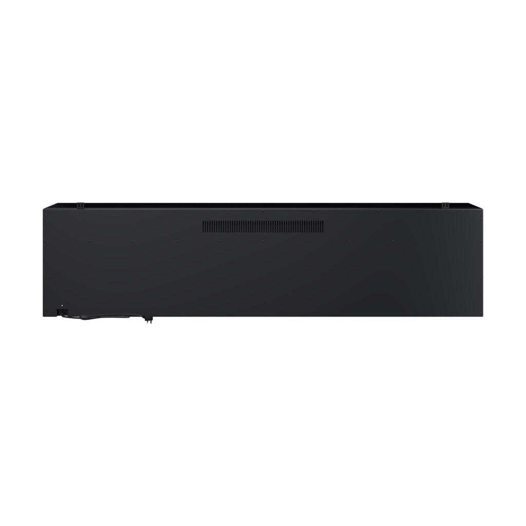 Black 3-Sided Inset Electric Media Wall Smart Fire Place - 80 Inch - AmberGlo