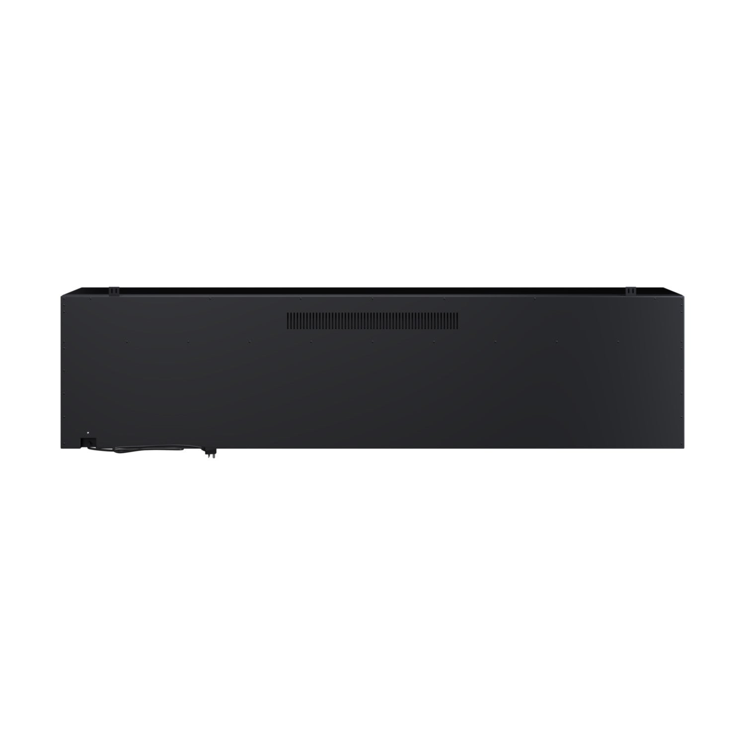 Black 3-Sided Inset Electric Media Wall Smart Fire Place - 80 Inch - AmberGlo