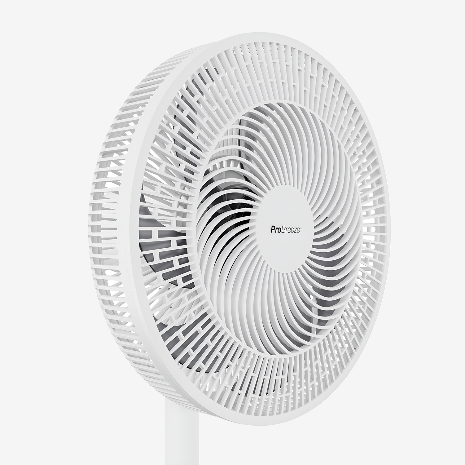 AirFlo™ Slim 43" Hybrid Pedestal Fan - Ultra- Quiet Air Circulator - White