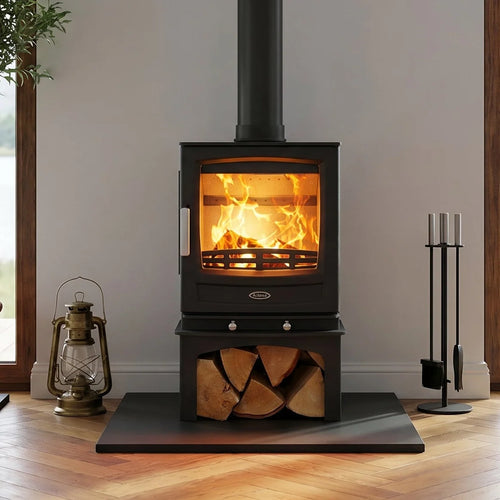 Arizona A05 5kW Eco Design Multi-Fuel Stove And log Store