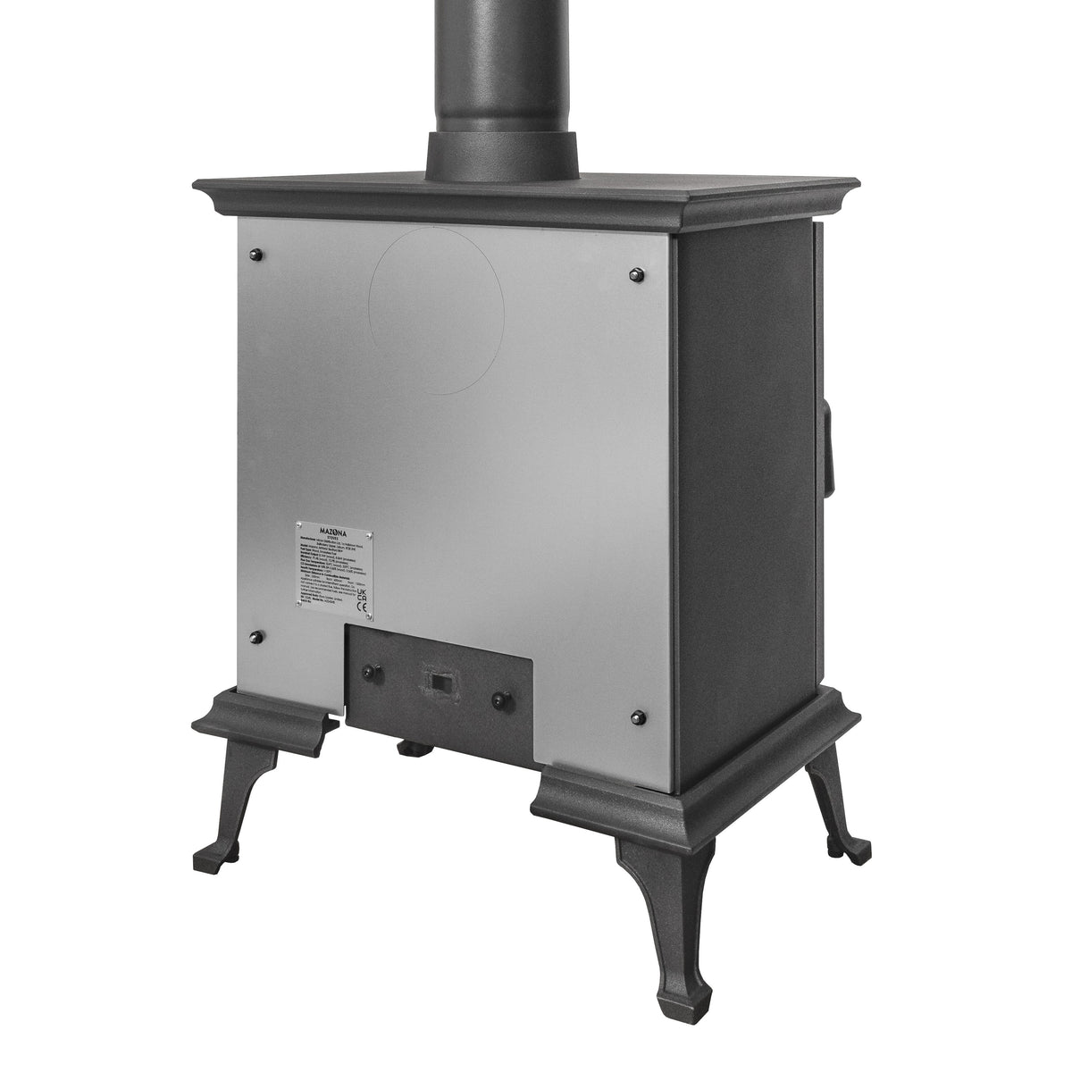 Mazona Bedford 8kW Stove in Grey, Multifuel, Woodburning, Freestanding, Eco Design Approved, Defra Approved - photo 3