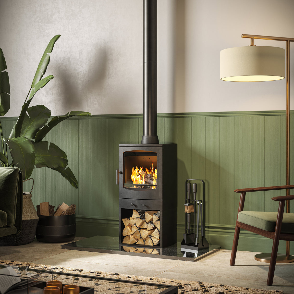Mazona Eco Crewe 5kW Stove, Multifuel, Woodburning, Log Store, Freestanding, Eco Design Approved, Defra Approved - photo 3