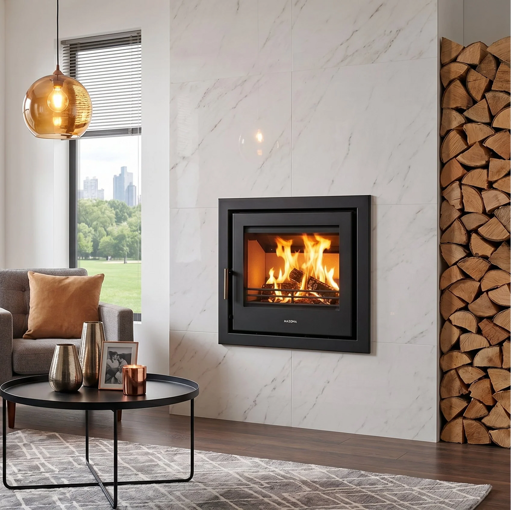 Mazona Clovelly 550 6kW Steel 4 Sided Trim Stove, Multifuel, Woodburning, Cassette, Inset, Eco Design Approved, Defra Approved - photo 2
