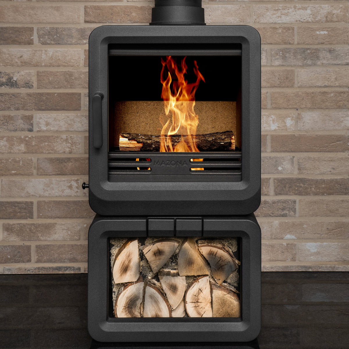 Mazona Heatwave 5kW Multifuel Stove Log Store, Woodburning, Freestanding, Eco Design Approved, Defra Approved - photo 4