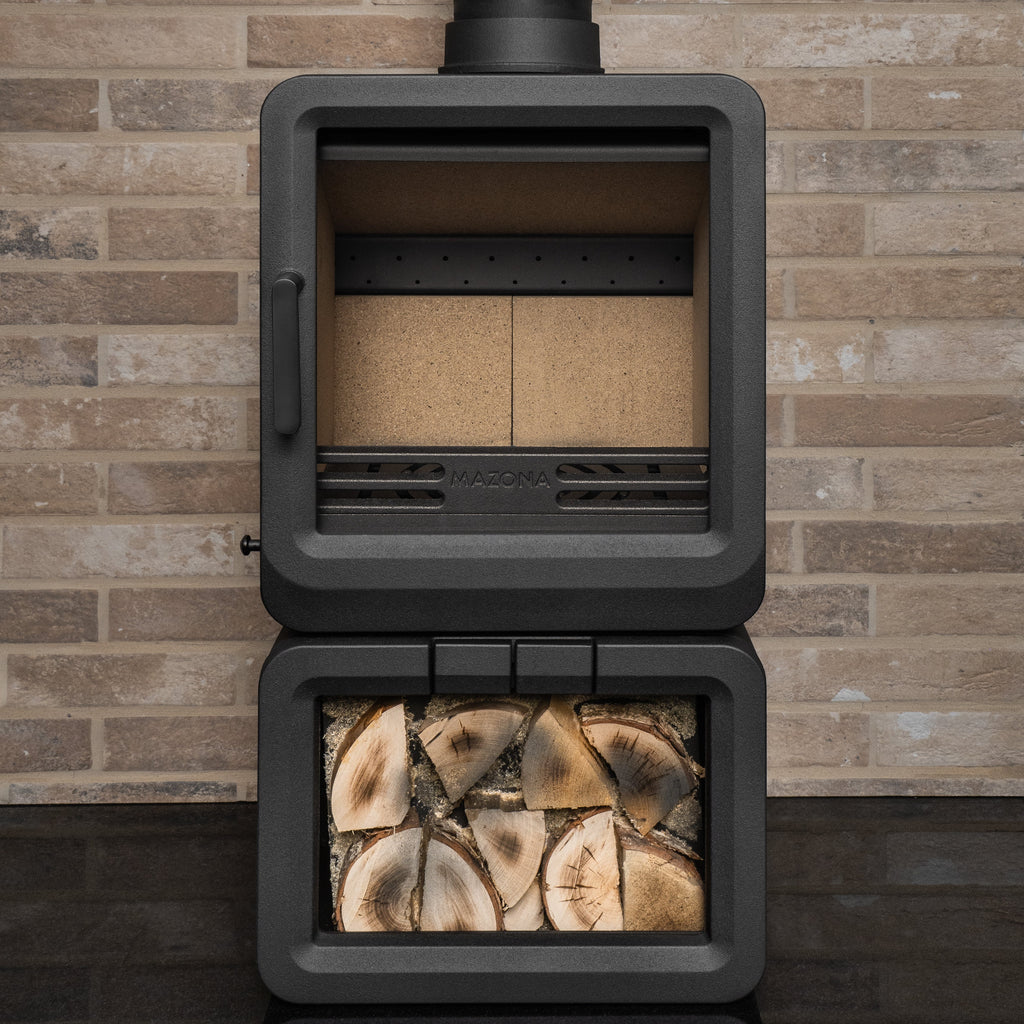 Mazona Heatwave 5kW Multifuel Stove Log Store, Woodburning, Freestanding, Eco Design Approved, Defra Approved - photo 7