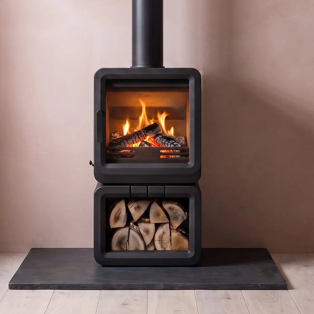 Mazona Heatwave 5kW Multifuel Stove Log Store, Woodburning, Freestanding, Eco Design Approved, Defra Approved - photo 2