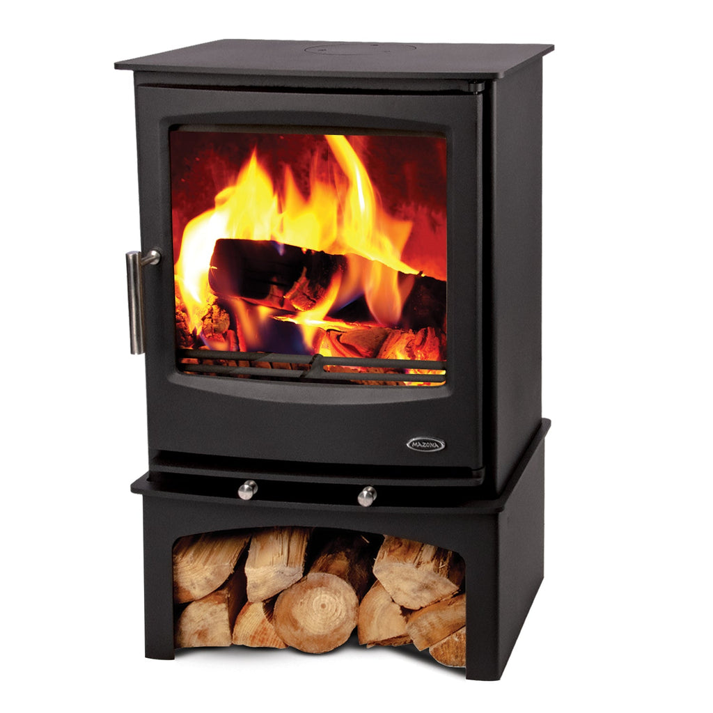 Mazona Rye Eco 7kW Multifuel Woodburning Stove, With Log Store, Freestanding, Eco Design Approved, Defra Approved - photo 4