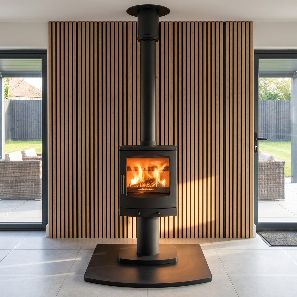 Mazona Eco Crewe 5kW Stove, Multifuel, Woodburning, Pedestal, Freestanding, Eco Design Approved, Defra Approved - photo 3