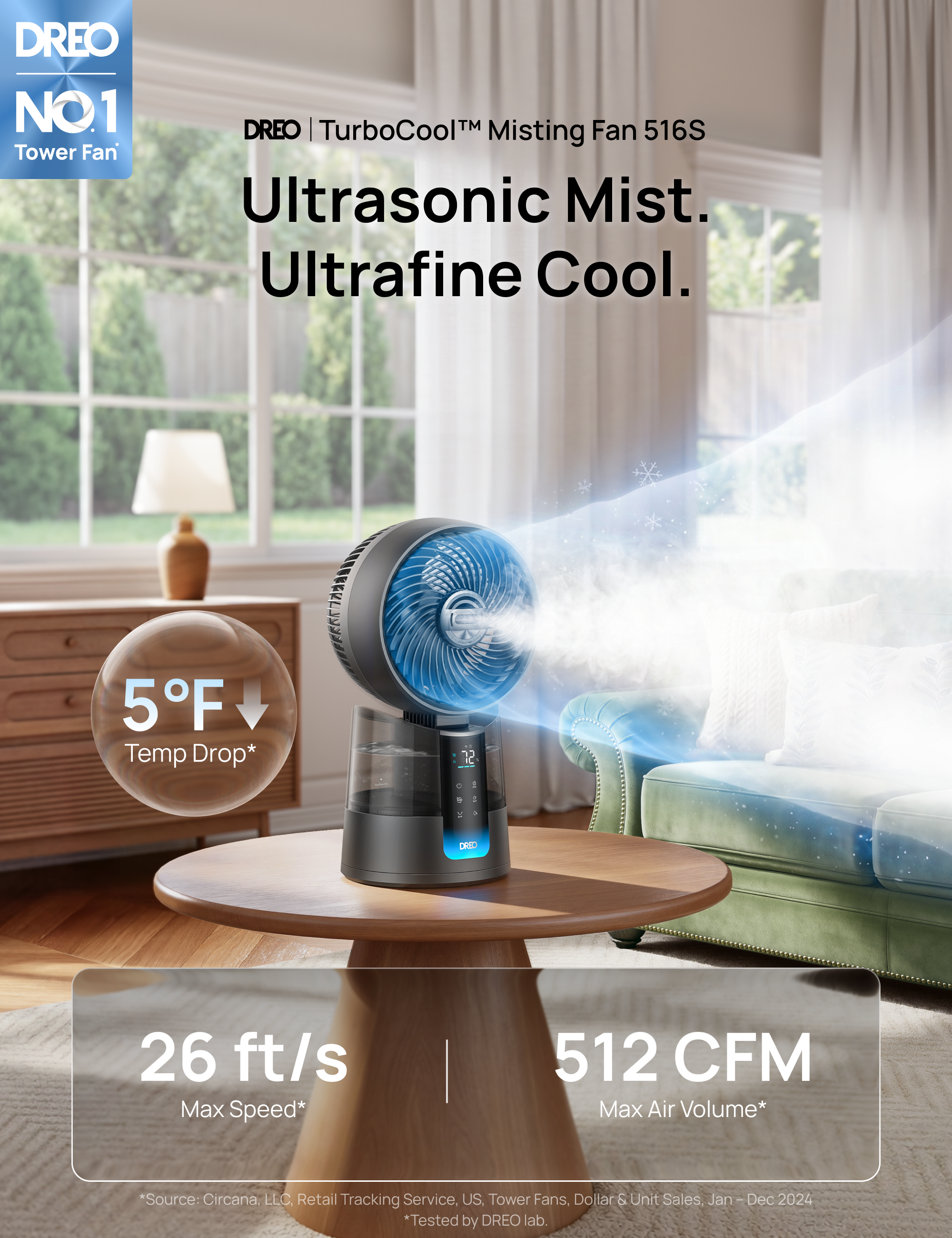 TurboCool™ Misting Fan 516S